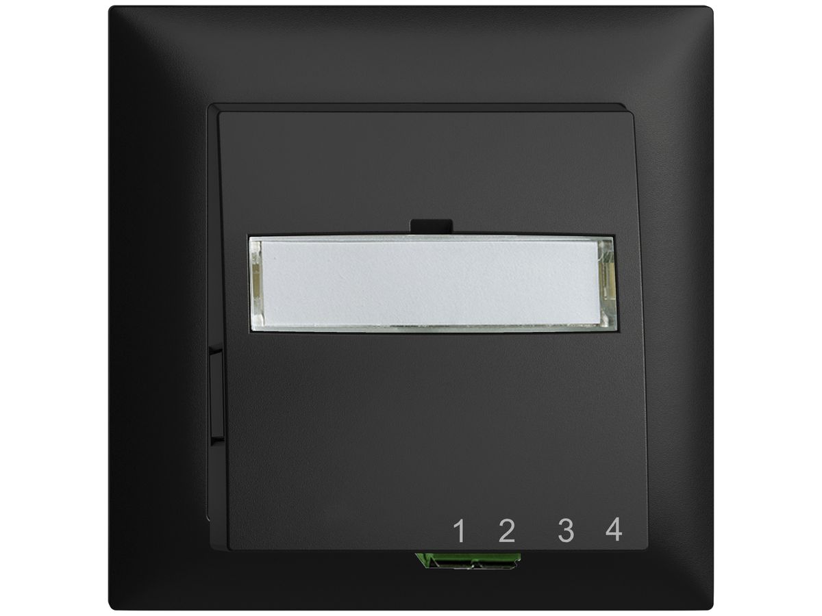 UP-Anschlussdose FTTH EDIZIOdue FH 1×LC APC Duplex FMI schwarz