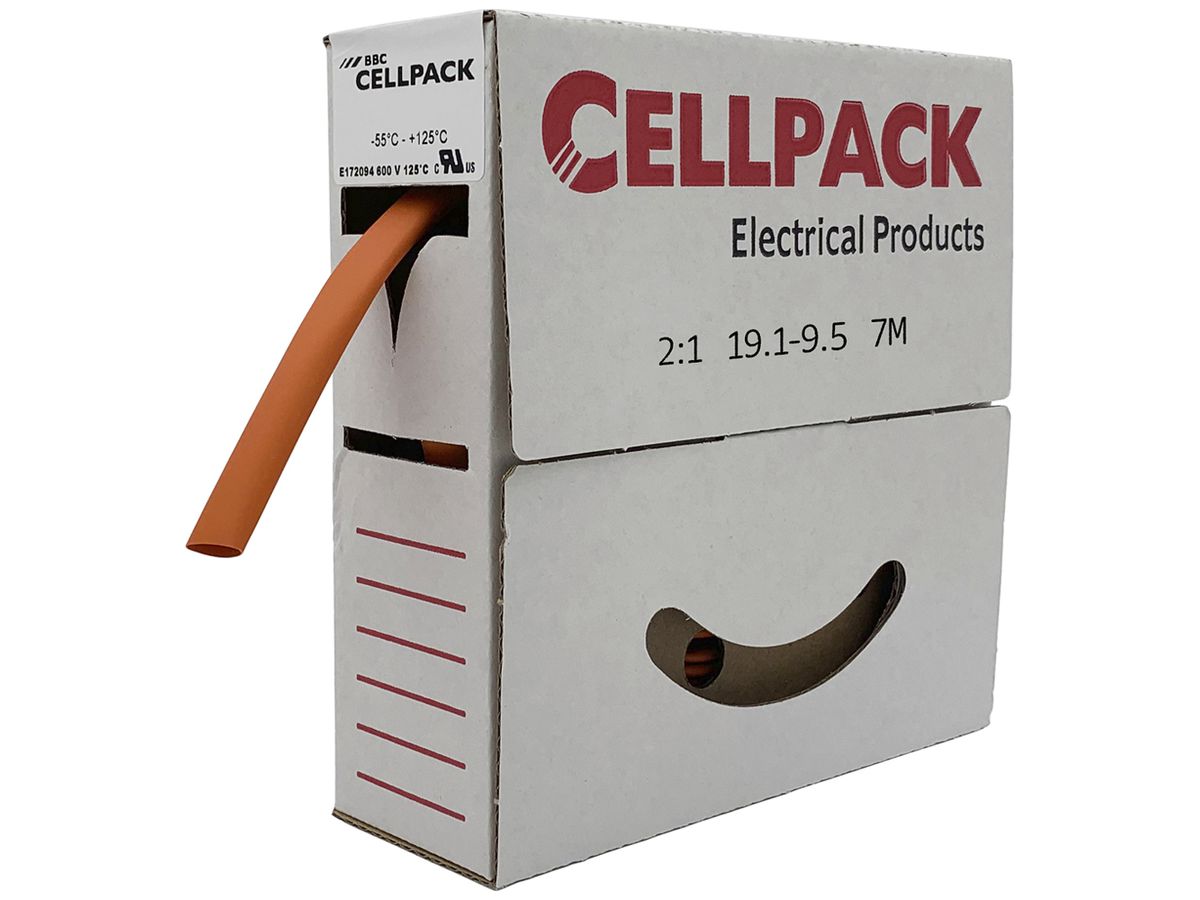 Schrumpfschlauch SB 2:1 3.2…1.6mm Box zu 15m orange
