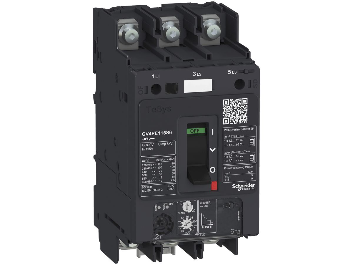 Motorschutzschalter Tesys GV4PE07S6, 7A, thermisch/magnetisch, 100kA