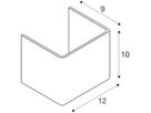 Leuchtenschirm SLV MANA 12, Aluminium, weiss