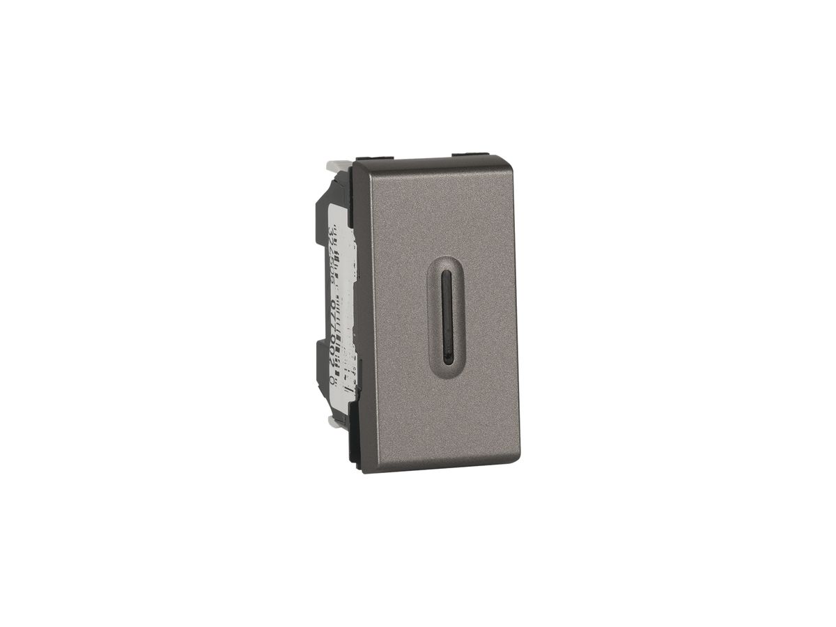 EB-Leuchtwippschalter MOS 3/1L 20A magnesium 1 Modul