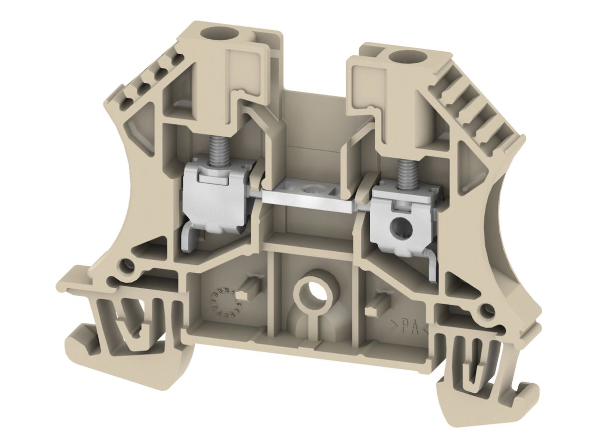Durchgangs-Reihenklemme 0.5…4mm² 32A 800V TH35/G32 beige