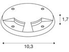 Abdeckung SLV SMALL PLOT 2 Slots Ø103mm Aluminium anthrazit
