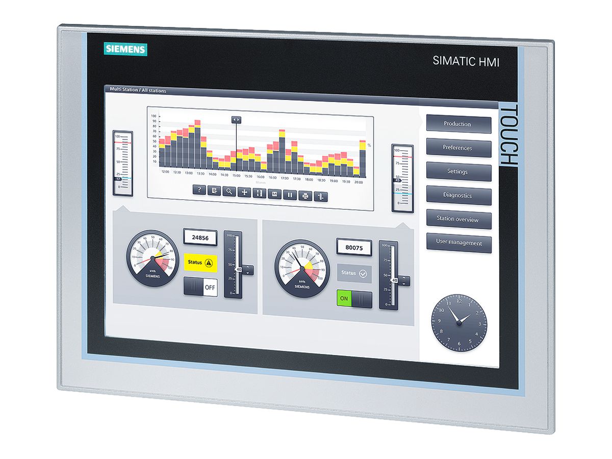 EB-SPS-Touchpanel 12" Siemens SIMATIC HMI TP1200 Comfort, 24VDC, TFT