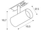 LED-Strahler SLV NOBLO SPOT PHASE 6W 750lm 930 32° DIM 1PH Ø50mm weiss