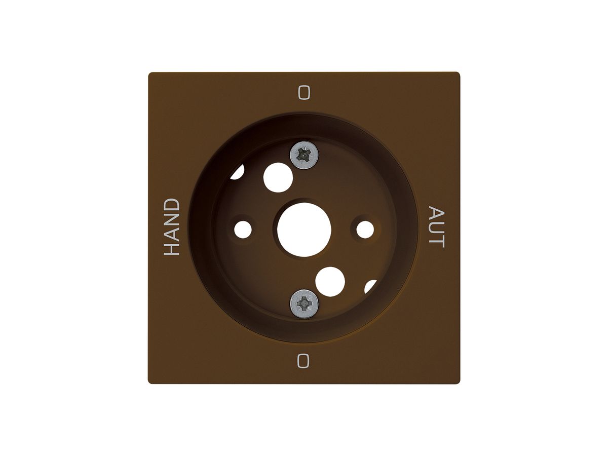 Frontplatte kallysto 0-Hand-0-Aut. 60×60mm für Drehschalter S2 braun