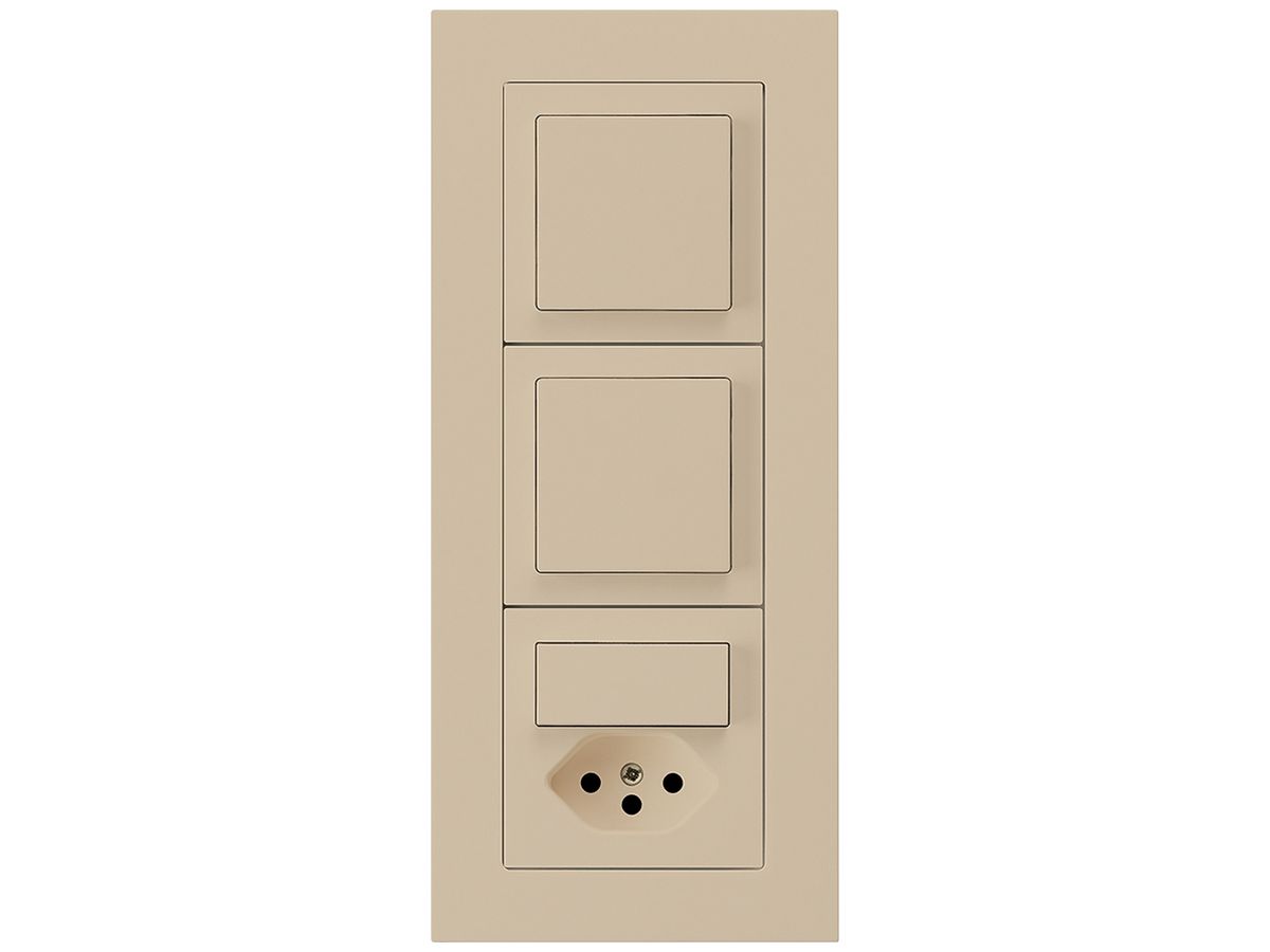 UP-Kombination kallysto.pro Gr.I-I-I vertikal 2×Schalter S3+S3/Typ 13 beige