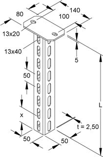 Trägermaterial Niedax, tauchfeuerverzinkt