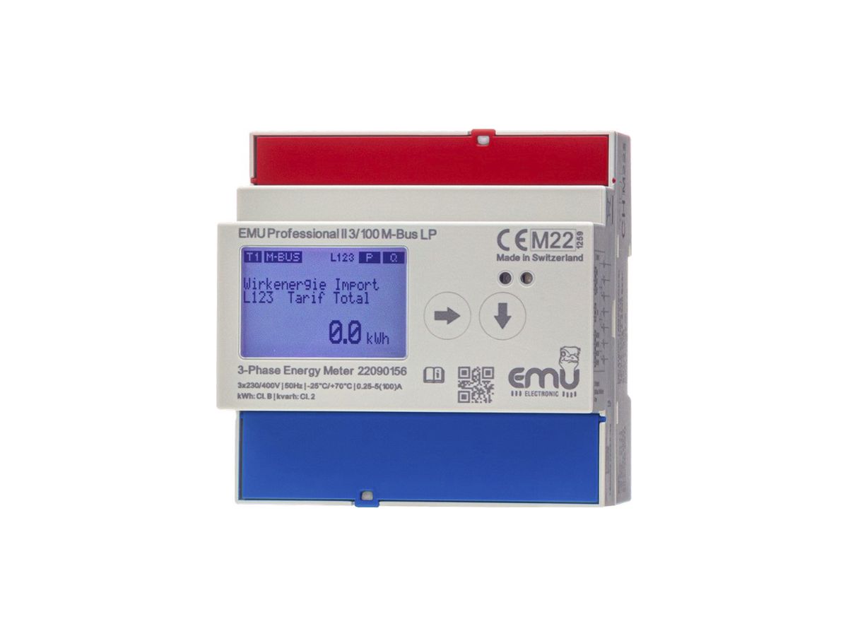 REG-Energiezähler EMU Professional II 3×100A direkt MID/LP S0 M-Bus