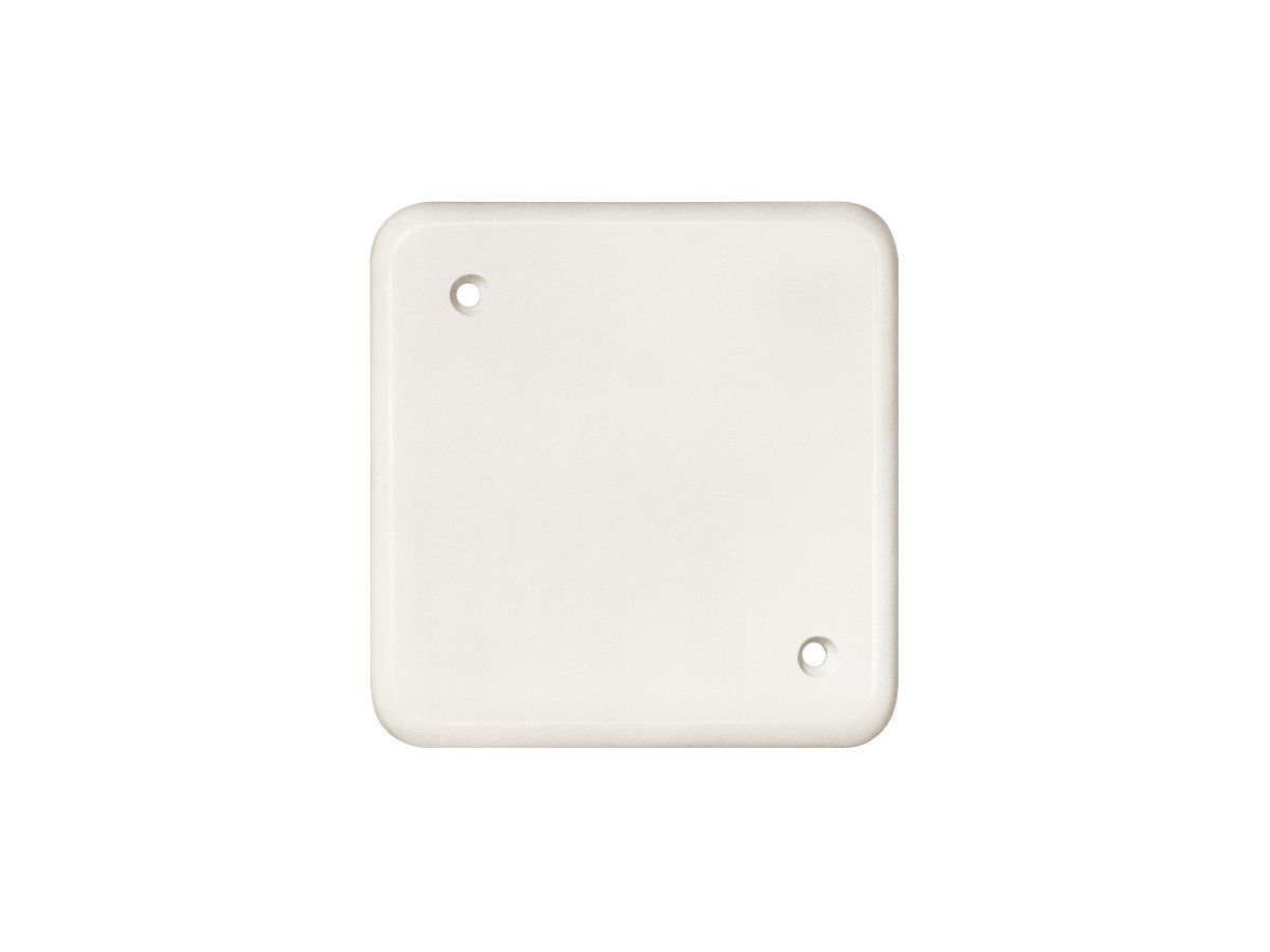Abdeckplatte FH 1×1 weiss mit 2 Befestigungslöcher