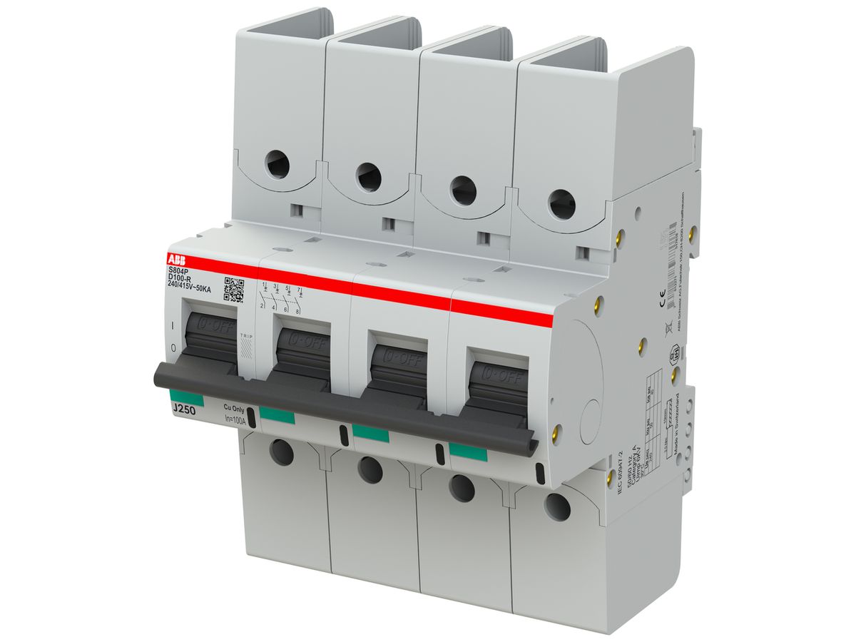 Leitungsschutzschalter ABB S804P-D100-R 4P 400V D-100A 50kA 6TE