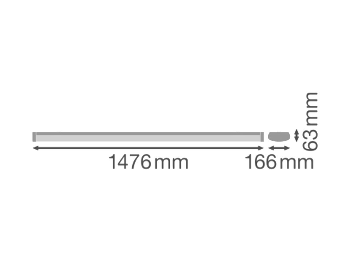 LED-Anbauleuchte LEDVANCE LN SF 45W 5850lm 830 IP44 DALI 1476mm weiss