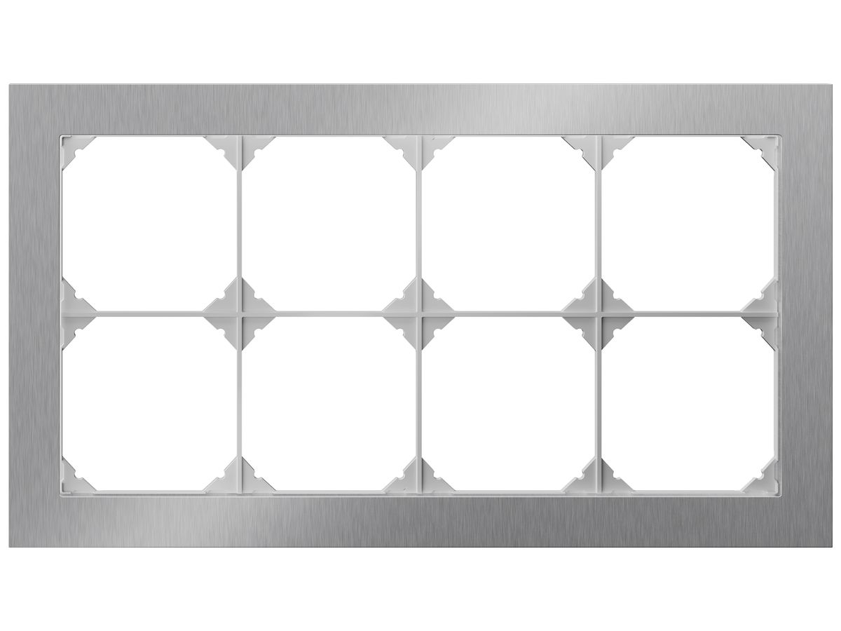 UP-Kopfzeile EDIZIO.liv prestige SNAPFIX® 2×4 274×154mm Edelstahl Cr