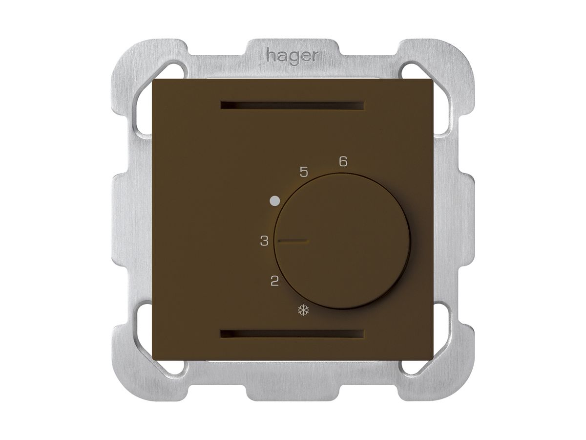 UP-Raumthermostat kallysto braun 24V mit Befestigungsplatte