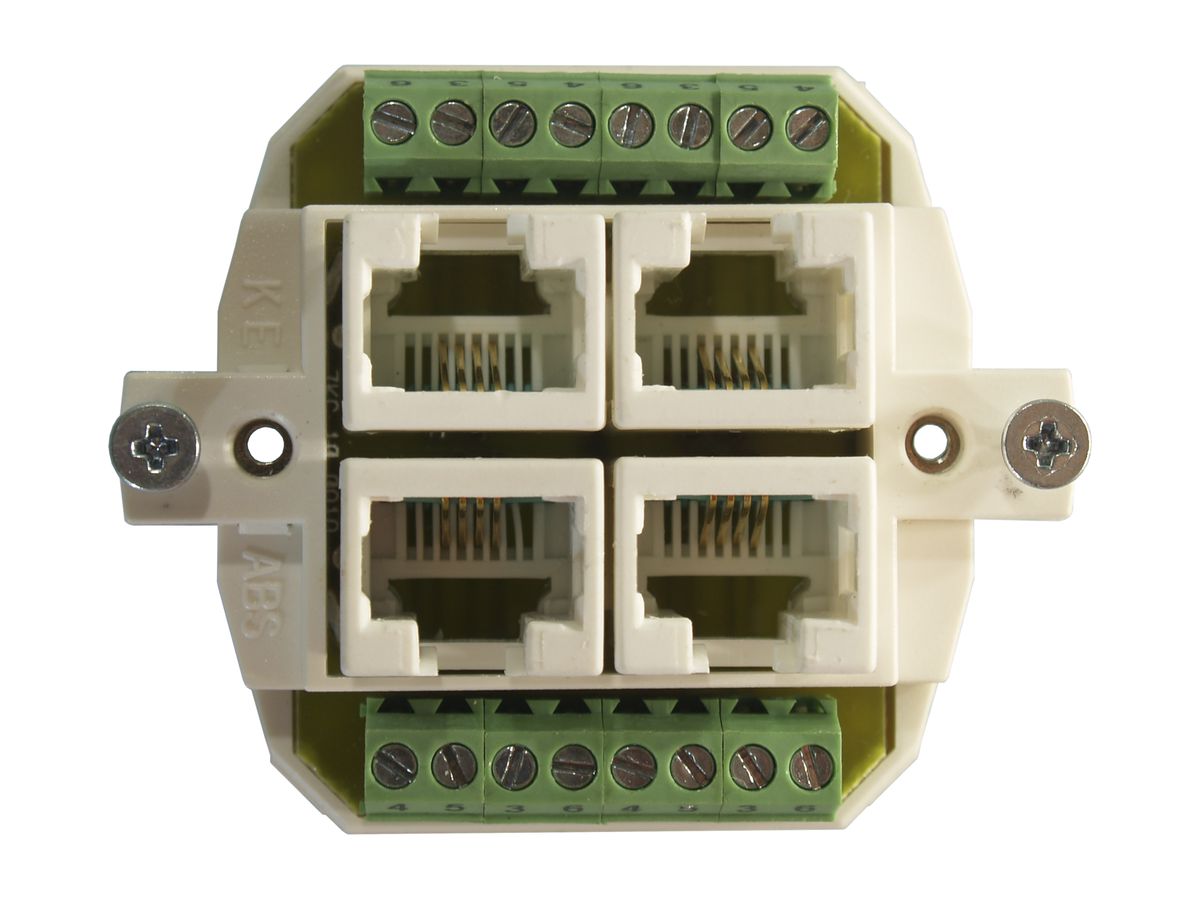 UP-Dose 4×RJ45/u 4P getr.sz ITplus P 43mm