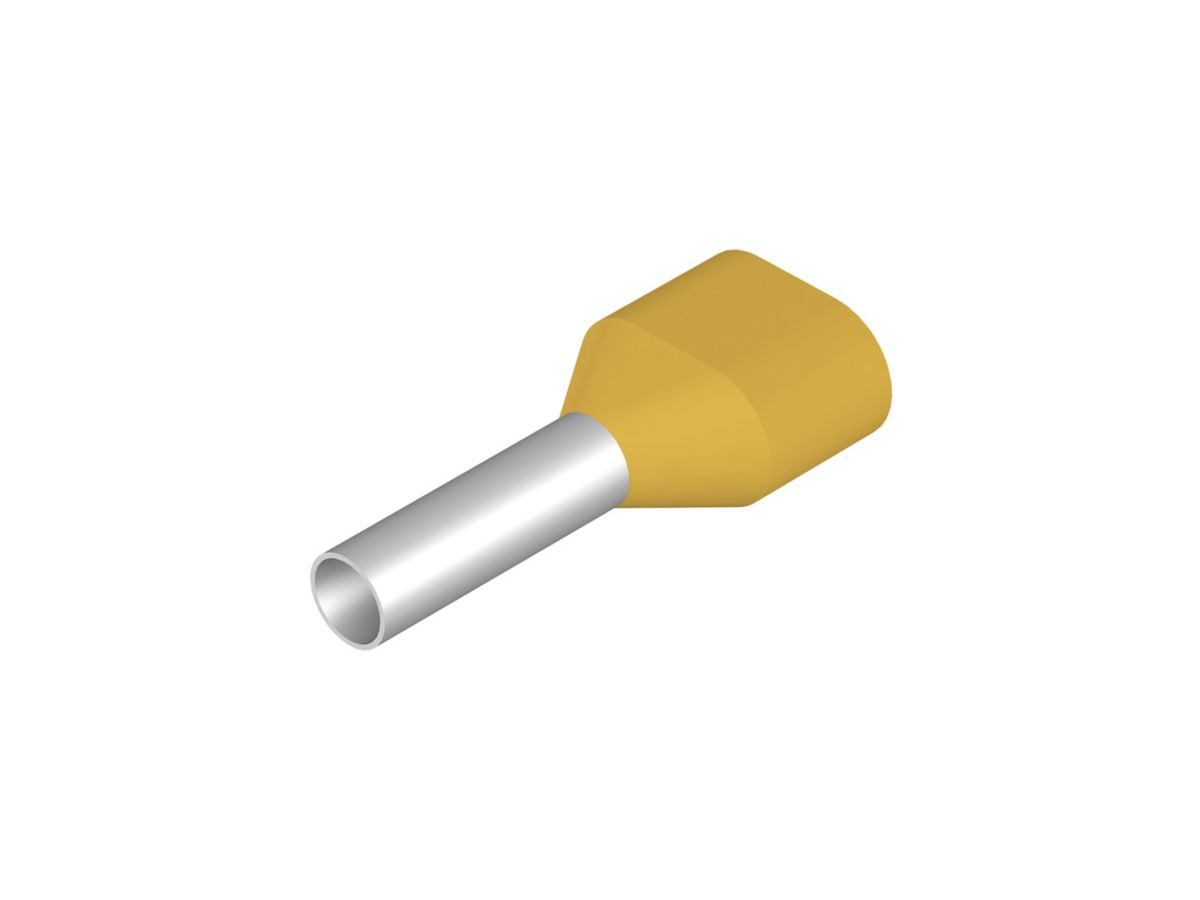 Zwillings-Aderendhülse Weidmüller H isoliert 2×1mm² 8mm gelb lose