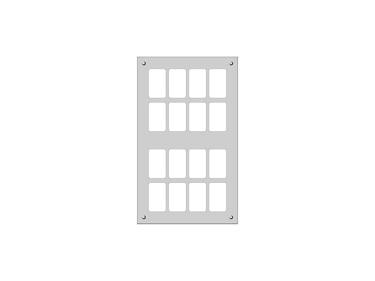 Montageplatte FLF 4×4 Al weiss FH