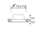 EB-LED-Downlight SLV FRAME BASIC, 6W 450lm 3000K mit Treiber IP20 mattschwarz