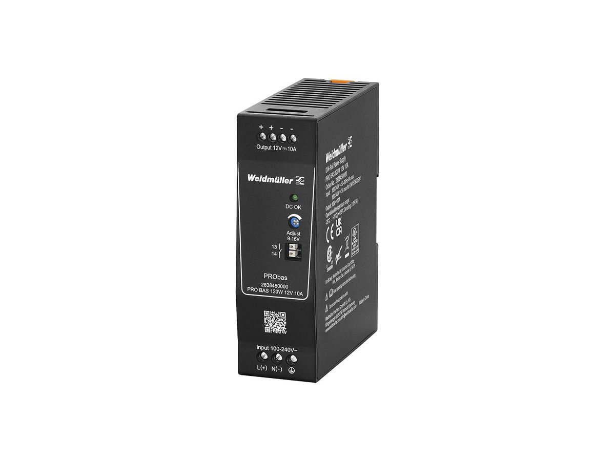 Schaltnetzgerät Weidmüller Connect Power PRO BAS 120W 12V 10A