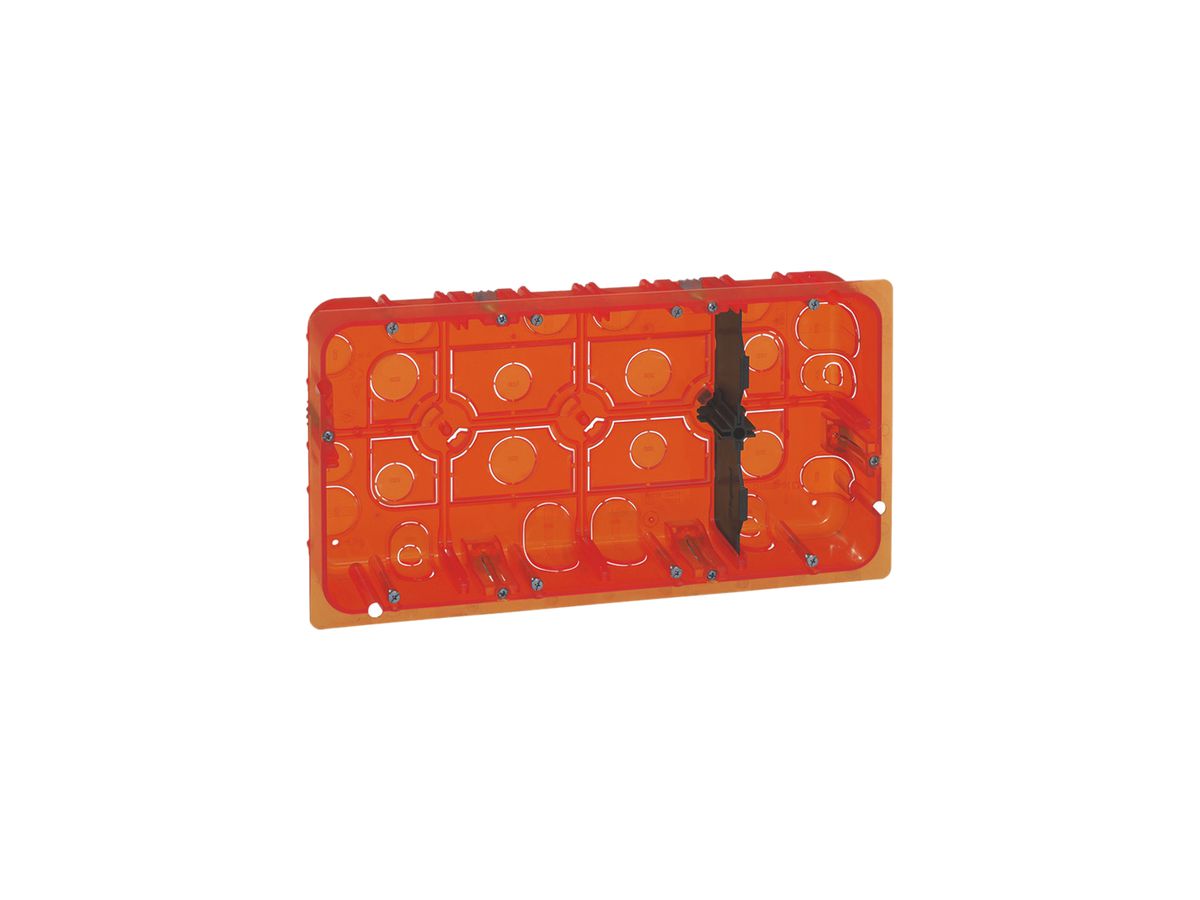 Einlasskasten BATIBOX 2×10mod. Universal T=50mm orange
