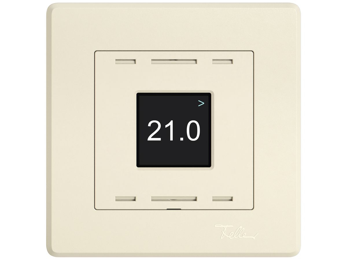 UP-Bedienaufsatz zu Raumtemperatursensor EDIZIO.liv Wiser SNAPFIX® crema