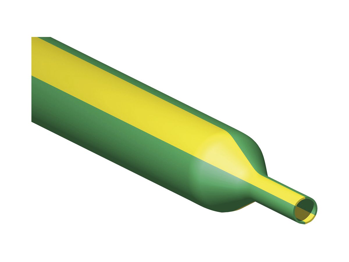 Schrumpfschlauch CIMCO 2:1 Ø2.5/1mm Box 11.5m dünnwandig grün/gelb
