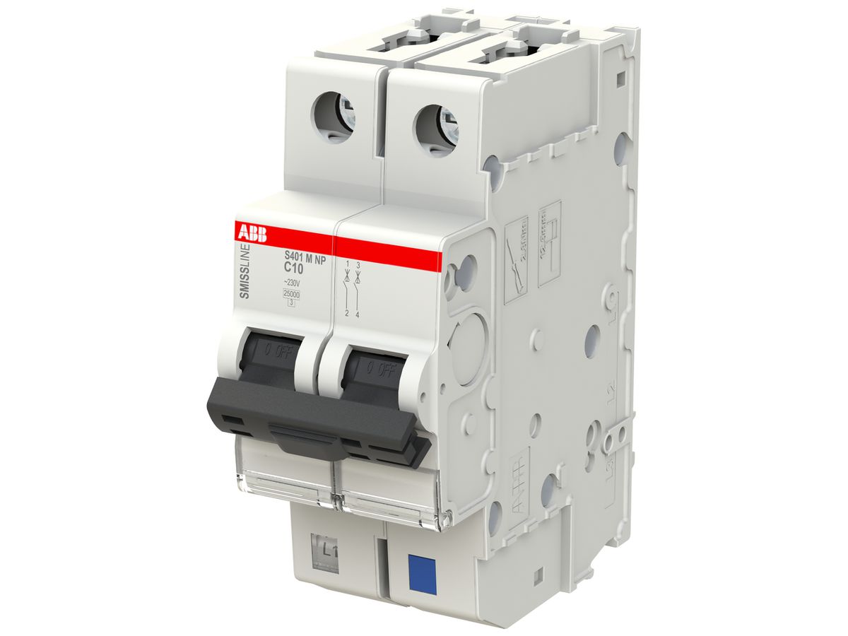 Leitungsschutzschalter SMISSLINE TP S 2×2A C 10kA NP