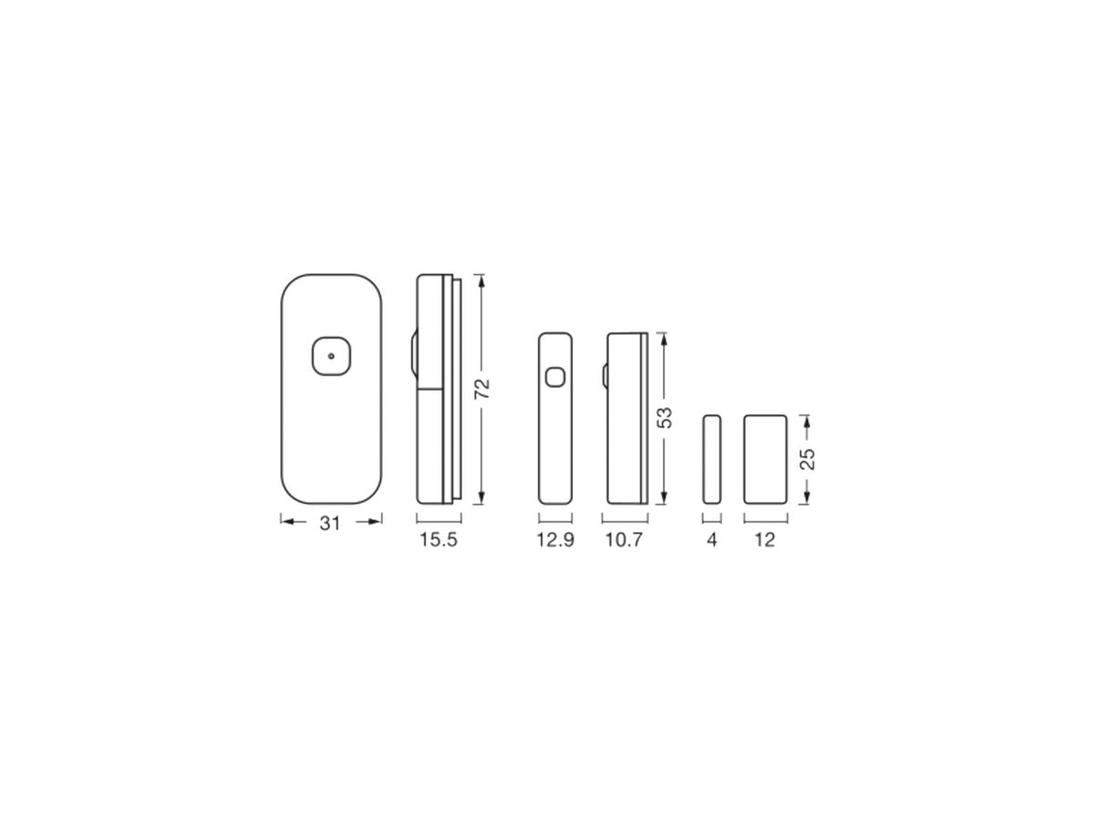 Kontaktsensor LEDVANCE SMART+WIFI Aufputz Akku 5V IP20 weiss