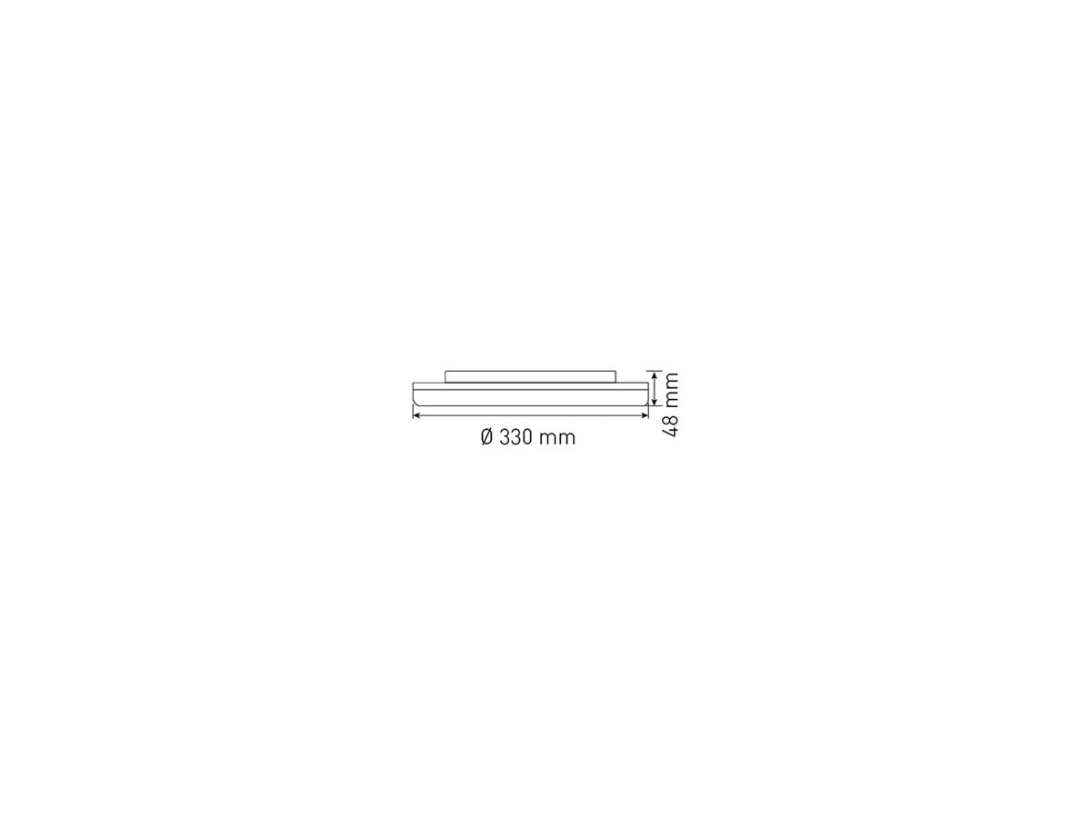 LED-Decken-/Wandleuchte MAX HAURI FLAT CCT 33 HF M/S 25W 3000/4000K IP54 ws