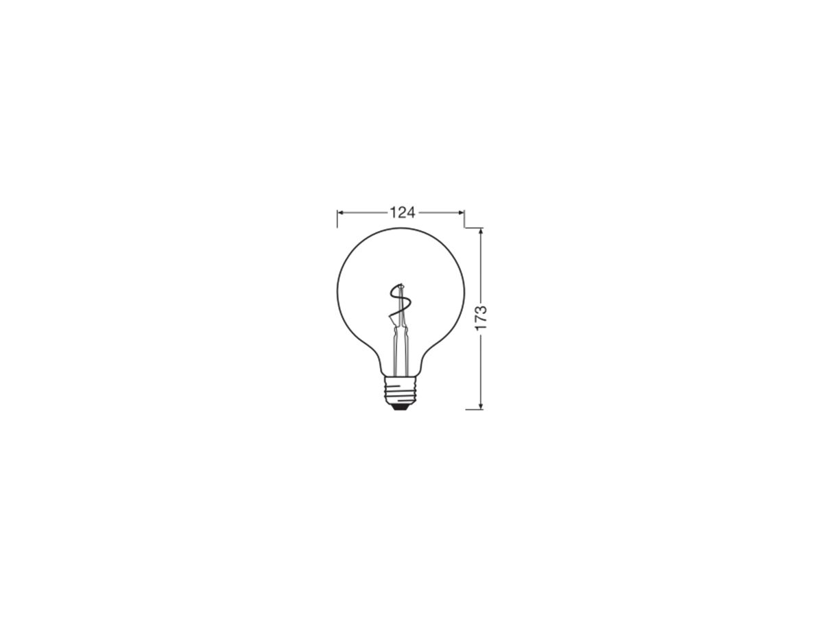 LED-Lampe LEDVANCE Vintage 1906 E27 1.8W 30lm 822 R39 gold Ø124×173mm