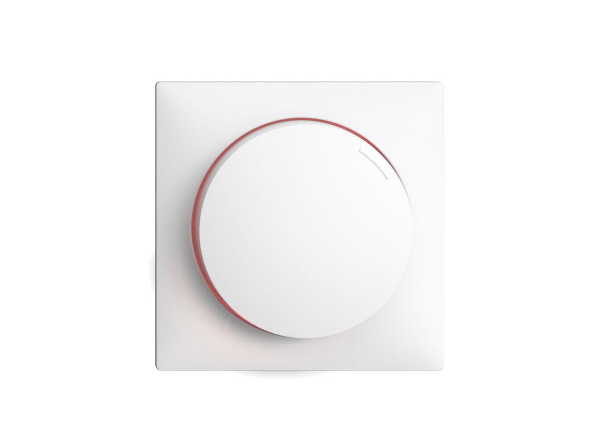 UP-LED-Universal-Drehdimmer EDIZIOdue F, 4…200W/400W/VA weiss, LED rot