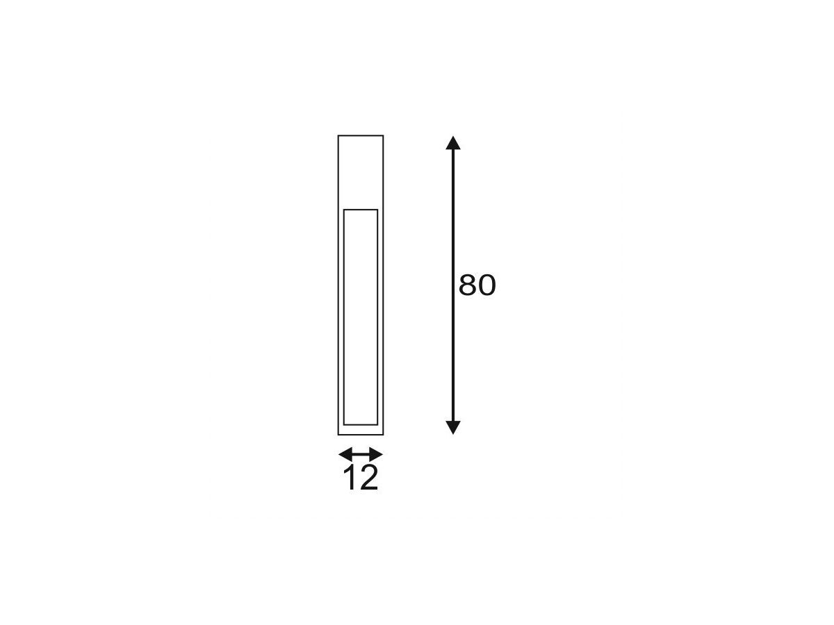 LED-Standleuchte SLV RUSTY 80 SLOT, 8.6W 430lm 3000K IP55 Eisen gerostet
