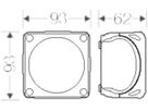 AP-Abzweigdose Hensel DK 0202 Klemme 5×2.5mm², grau Deckel rot