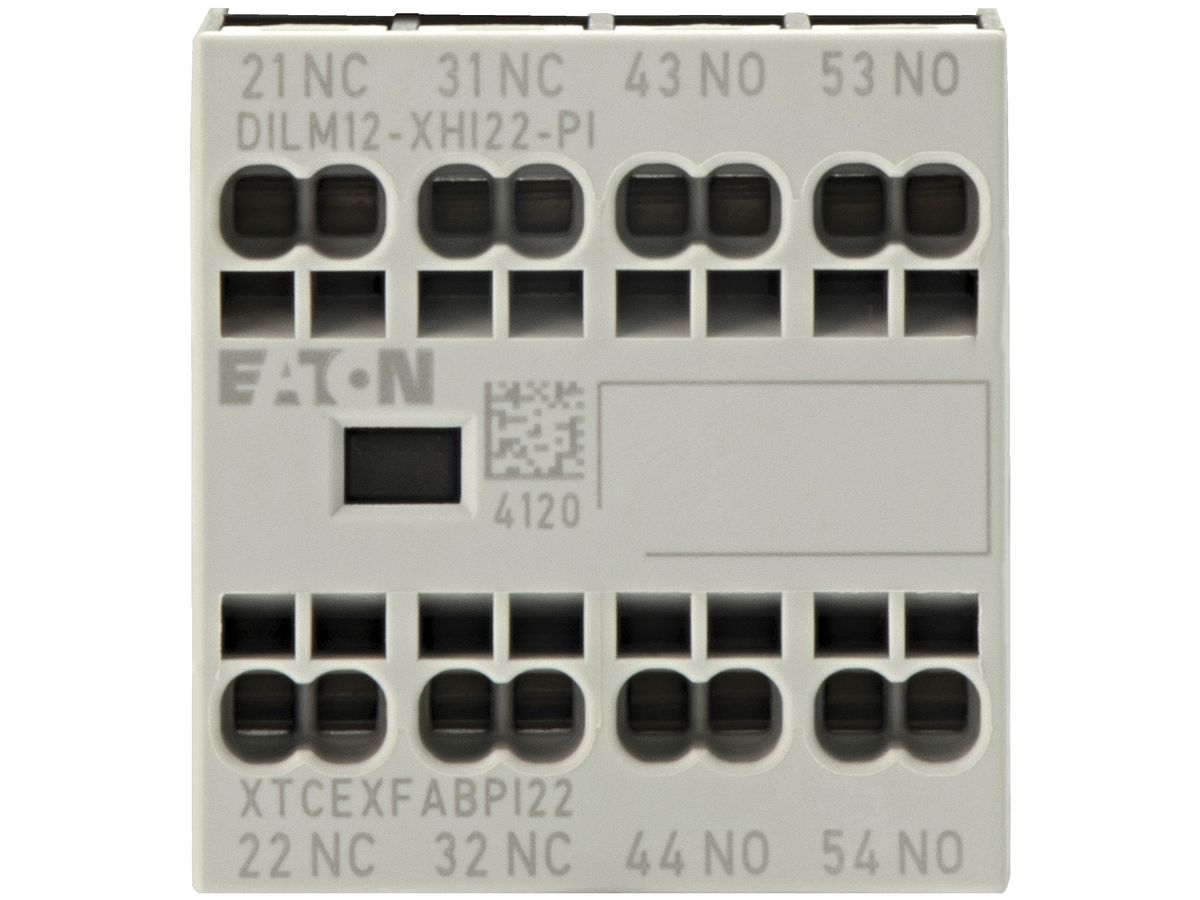 Hilfsschalter Eaton, 4P, Ith=16A, 2S, 2Ö, Frontbefestigung, Push-in-Klemmen