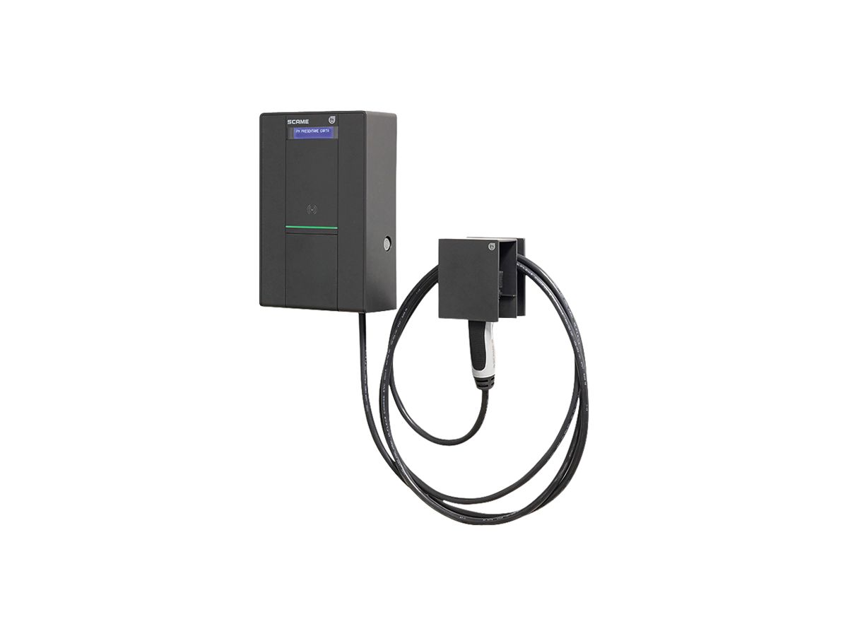 Wandladestation Scame PRO 22kW 32A 3L Mode 3 1×T2 5m IP55 IK08