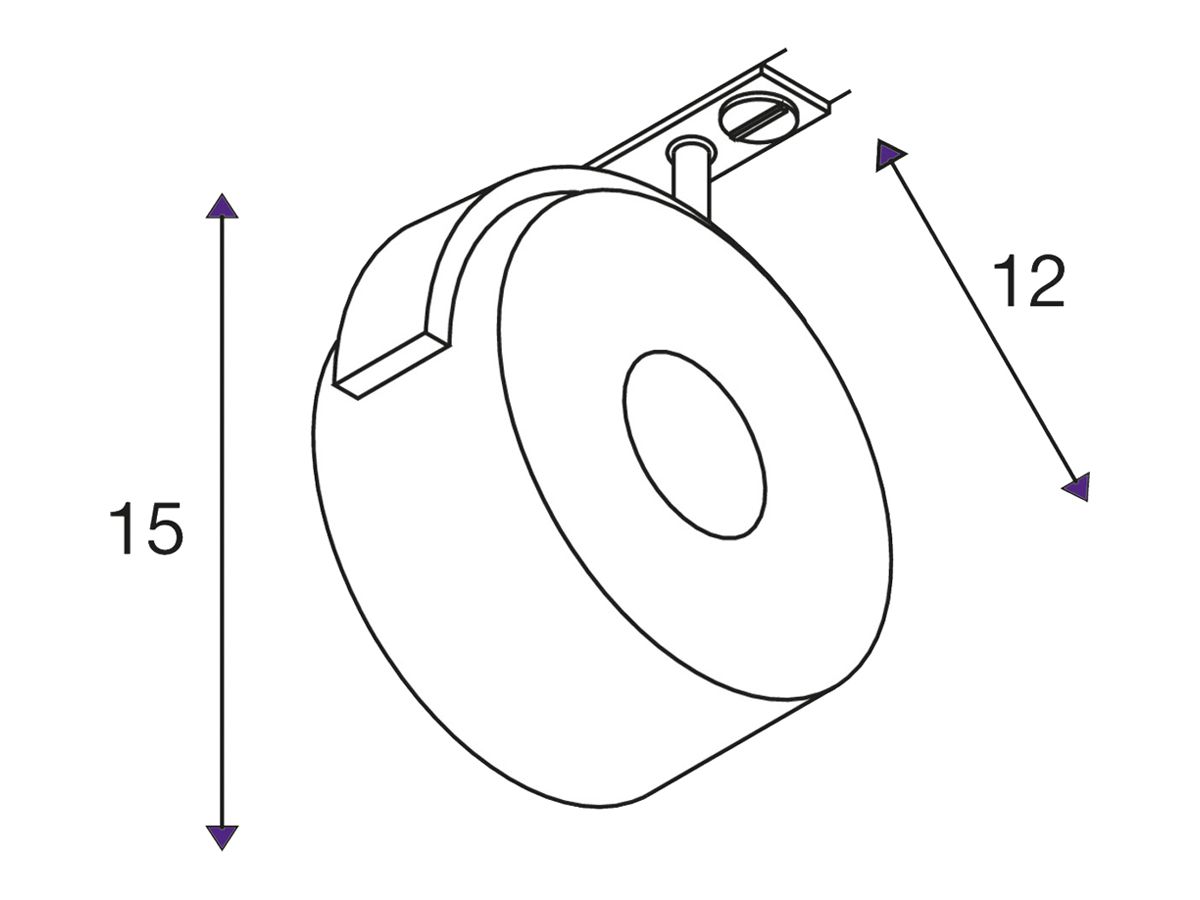 LED-Leuchte SLV KALU TRACK 13W 860lm 3000K 95° 1-Ph.-Adapter schwarz