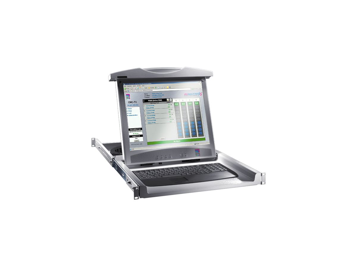 Bildschirm-/Tastatur-Einschub Rittal DK 9055.312 230VAC 19"