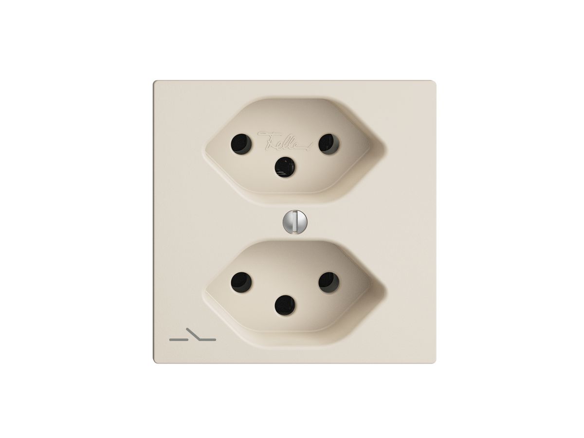 UP-Steckdose EDIZIOdue 2×T13 1×S crema mit Shutter