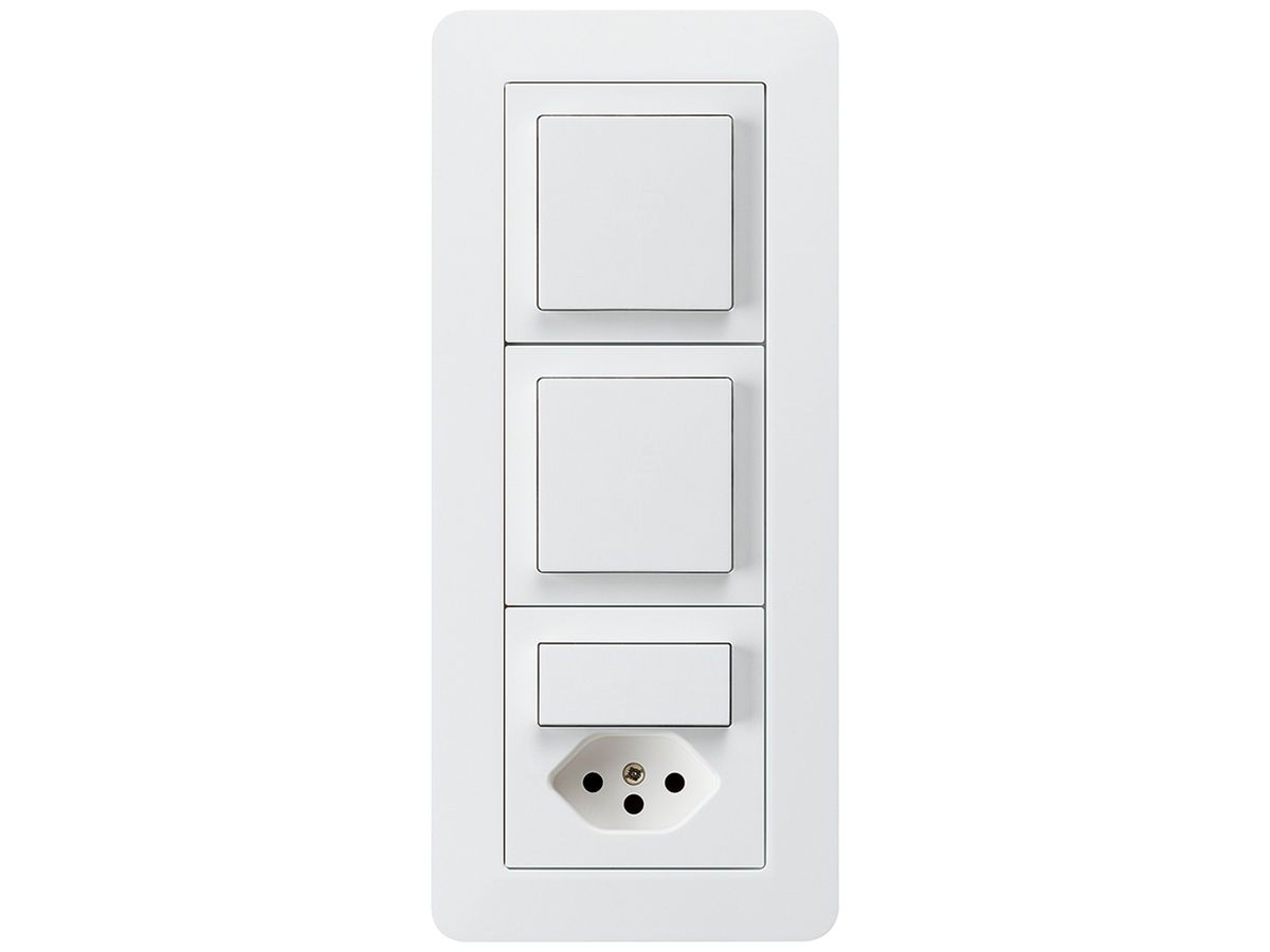 UP-Kombination kallysto.trend Gr.I-I-I vertikal 2×Schalter S3+S3/Typ 13 weiss