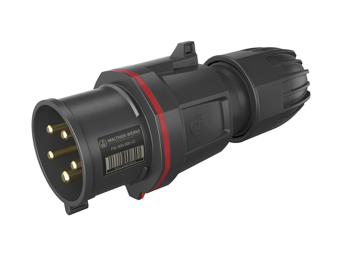 Stecker CEE NEO 5P 32A 380…415V 6h rot IP54 Schraubklemme