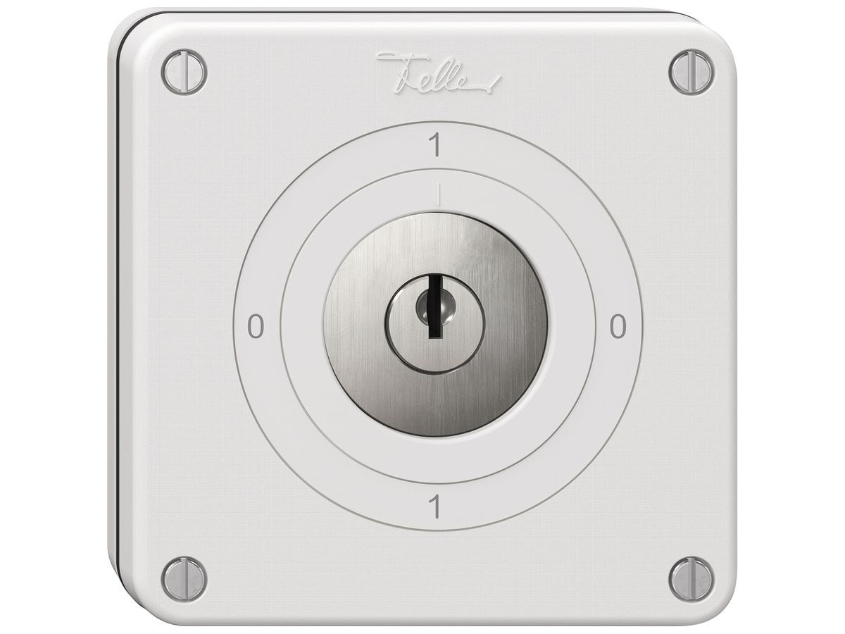 UP-Schlüsselschalter NEVO SNAPFIX® Ausschalter 1-polig 16A 400V 0-1-0-1 ws