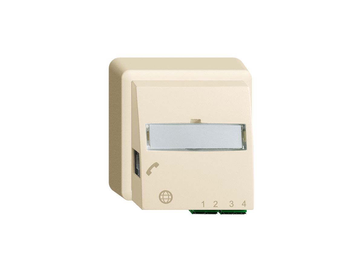 AP-Anschlussdose FTTH EDIZIOdue FH 2×LC APC Duplex FX.39 DSL crema