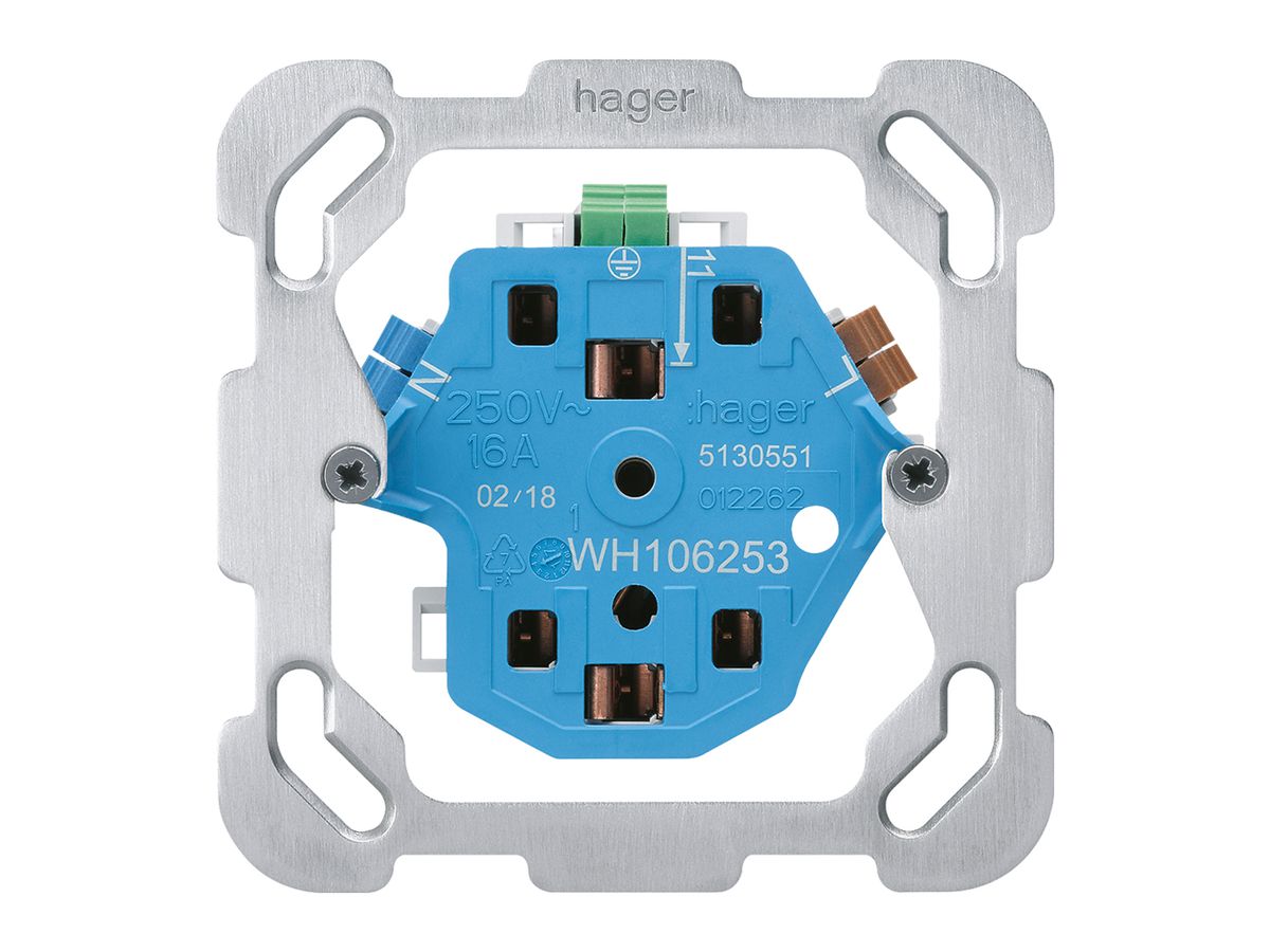 Einsatz zu Steckdose Hager 2×T13/23 F