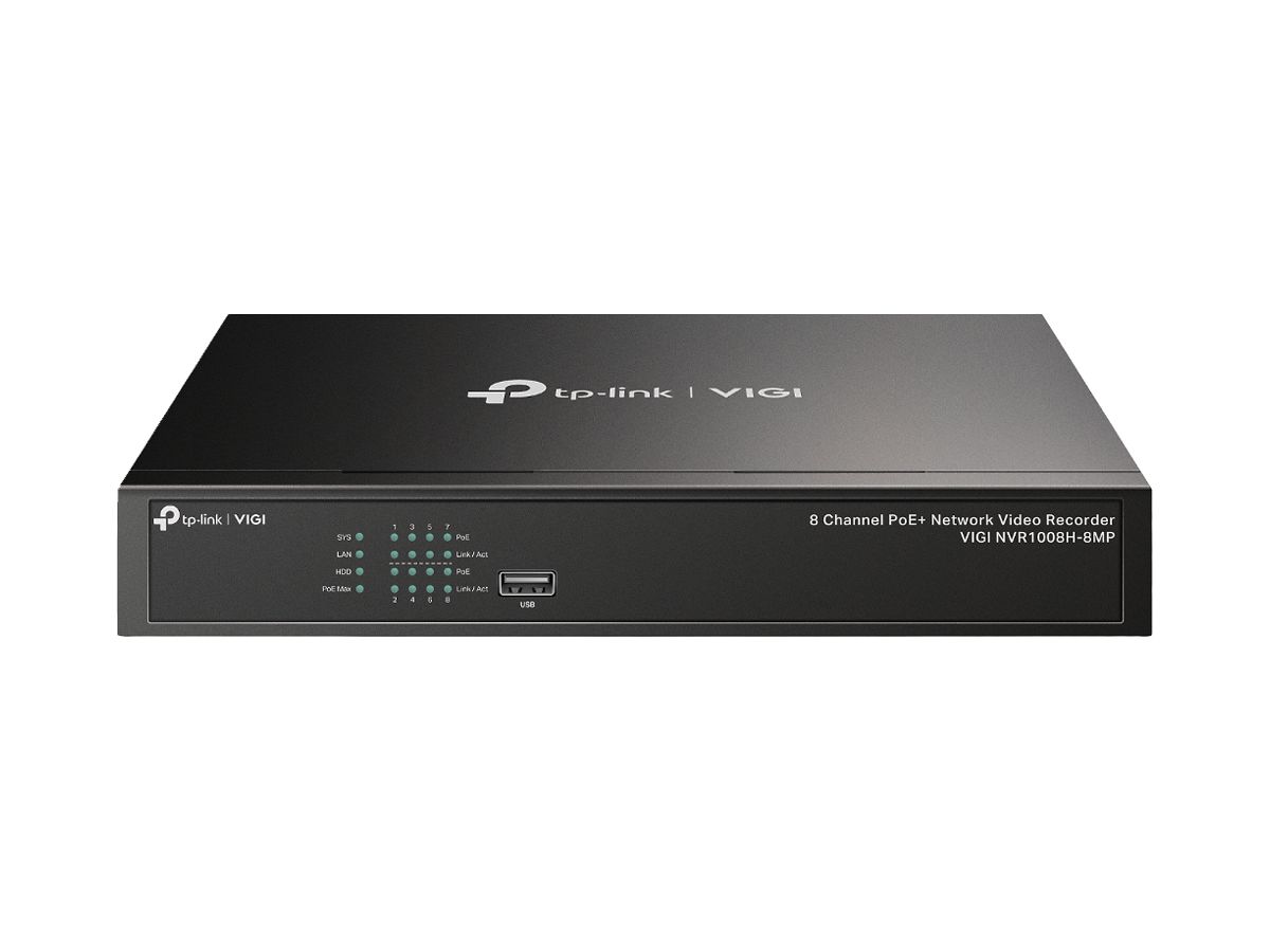 Videorekorder TP-Link VIGI NVR1008H-8MP 8×V-IN 8MP 8×PoE H.264+/H.265+