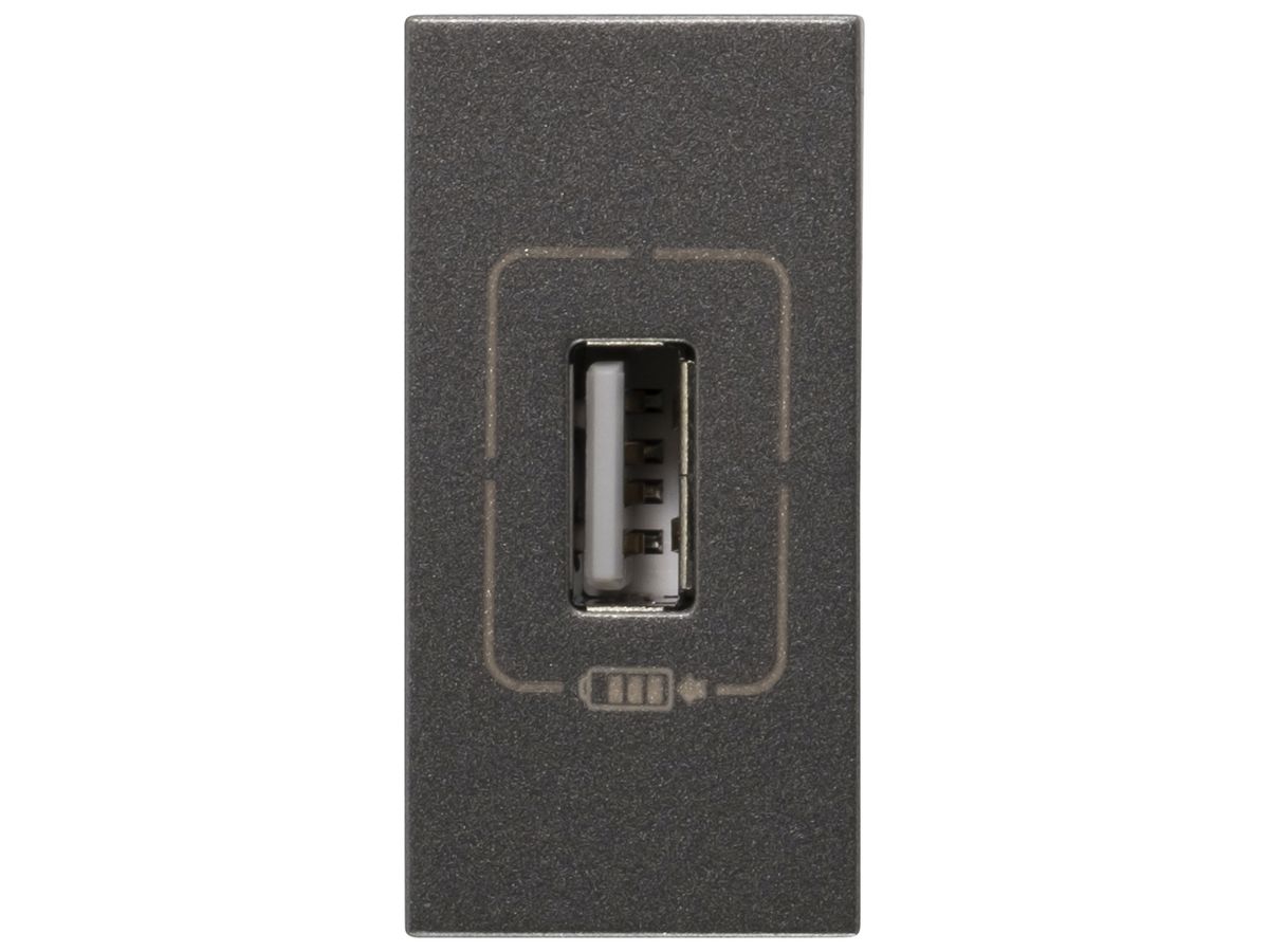USB-Ladesteckdose MOS 1 Modul, 1-fach magnesium