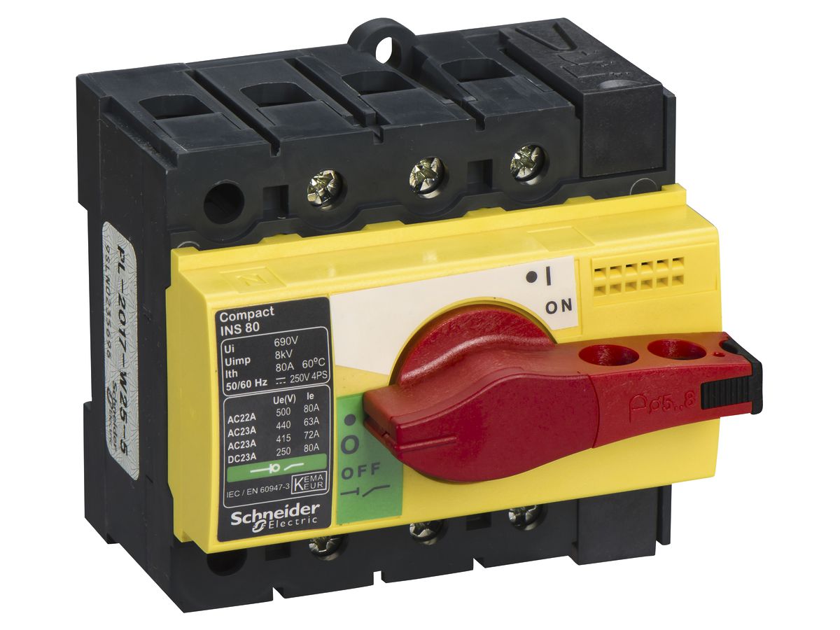 EB-Lasttrennschalter Schneider Electric NS-I 80 3L gelb/rot