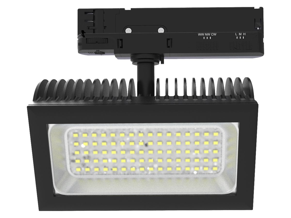 LED-Strahler DOTLUX FLEXAtrack 32W 3710lm 930/940/957 100° Ad3Ph 201×108 sz