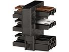Verteiler WAGO 3L 1×Stecker/5×Buchse schwarz/weiss/braun 25A 250V Cod.A/S