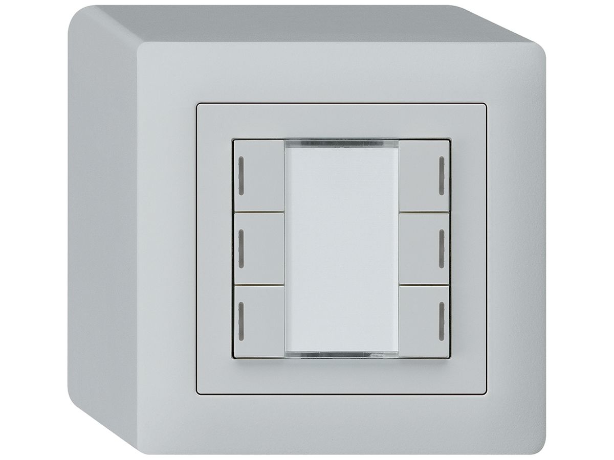 AP-Taster kallysto KNX 6×hellgrau RGB LED s/e-link