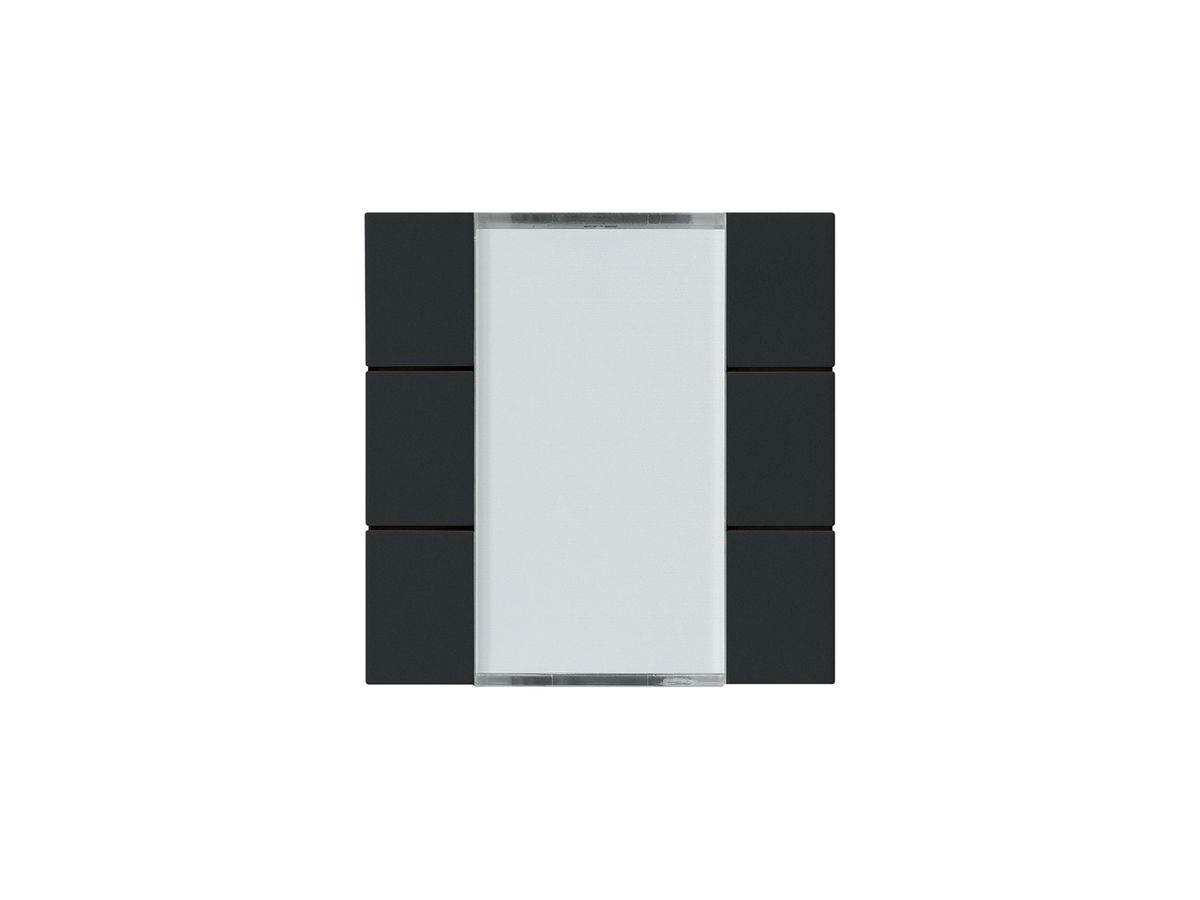 Frontset Hager kallysto 6×KNX systemlink/easylink schwarz
